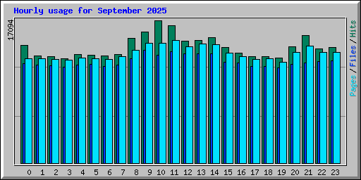 Hourly usage for September 2025